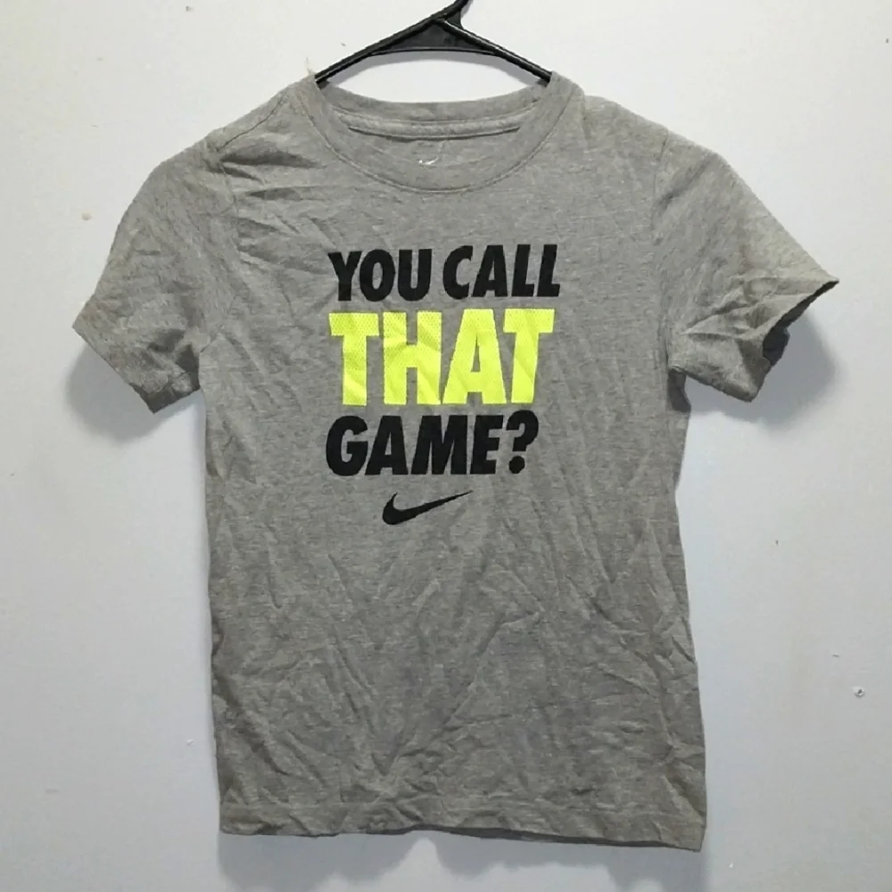 Nike Gray 'You Call That Game?' Graphic T-Shirt Small